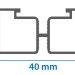 Лага алюминиевая KRONEX 40x15x3000 мм опорная Slim купить в Тюмени