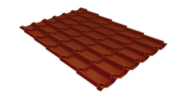 Металлочерепица классик 0,5 Satin RAL 8004 терракота купить в Тюмени
