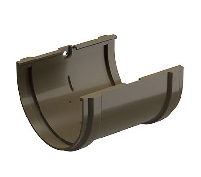 Соединитель желоба Docke Premium ПВХ - Каштан купить в Тюмени