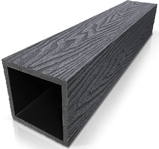 Столб ДПК 3D GardenParkett фактура дерева Графит купить в Тюмени