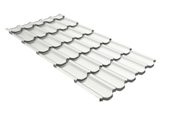 Металлочерепица квинта плюс с 3D резом 0,5 Satin RAL 9003 сигнальный белый купить в Тюмени