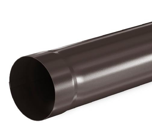 Водосток Aquasistem, система 150/100 - Труба водосточная 1.00м RR 32 Тёмно Коричневый купить в Тюмени