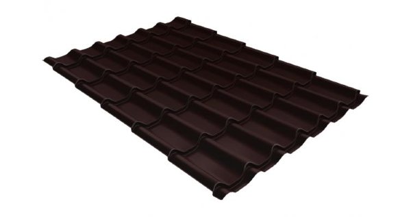 Металлочерепица классик 0,5 Satin RAL 8017 шоколад купить в Тюмени
