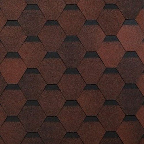 Гибкая черепица Shinglas, коллекция Оптима – Красный купить в Тюмени