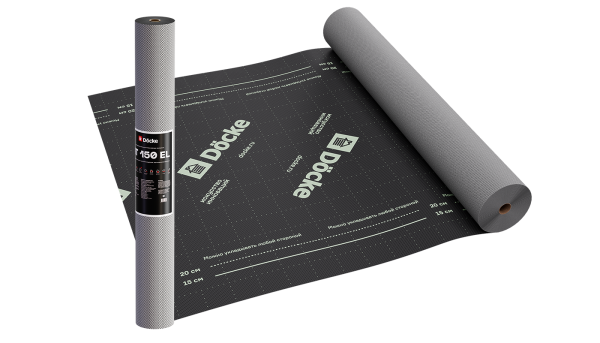 Супердиффузионная мембрана Docke, АT 150 EL трёхслойная, (универсальная с клеевой полосой) купить в Тюмени