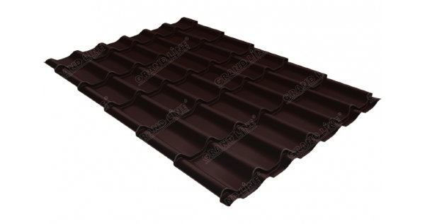 Металлочерепица классик GL 0,5 Quarzit RAL 8017 шоколад Metallic купить в Тюмени