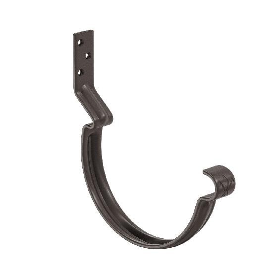 Водосток Aquasistem, система 125x90 - Крюк крепления желоба короткий RR 32 Тёмно-Коричневый купить в Тюмени